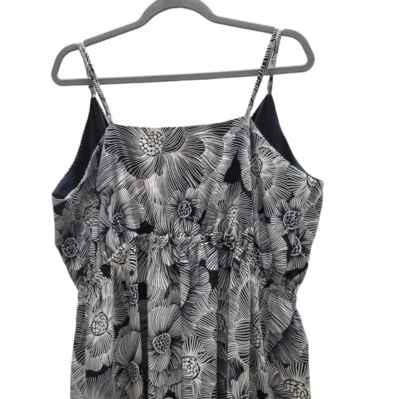 EXPRESS Satin Floral Wrap Front Tiered Maxi Dress - Picture 10 of 13